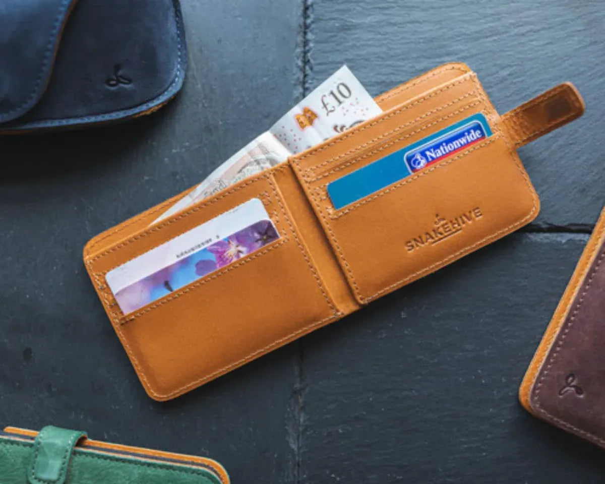Snakehive UK Accessories Vintage Leather Money Wallet (With Clasp) Vintage Leather Money Wallet (Clasp) | Leather Accessories