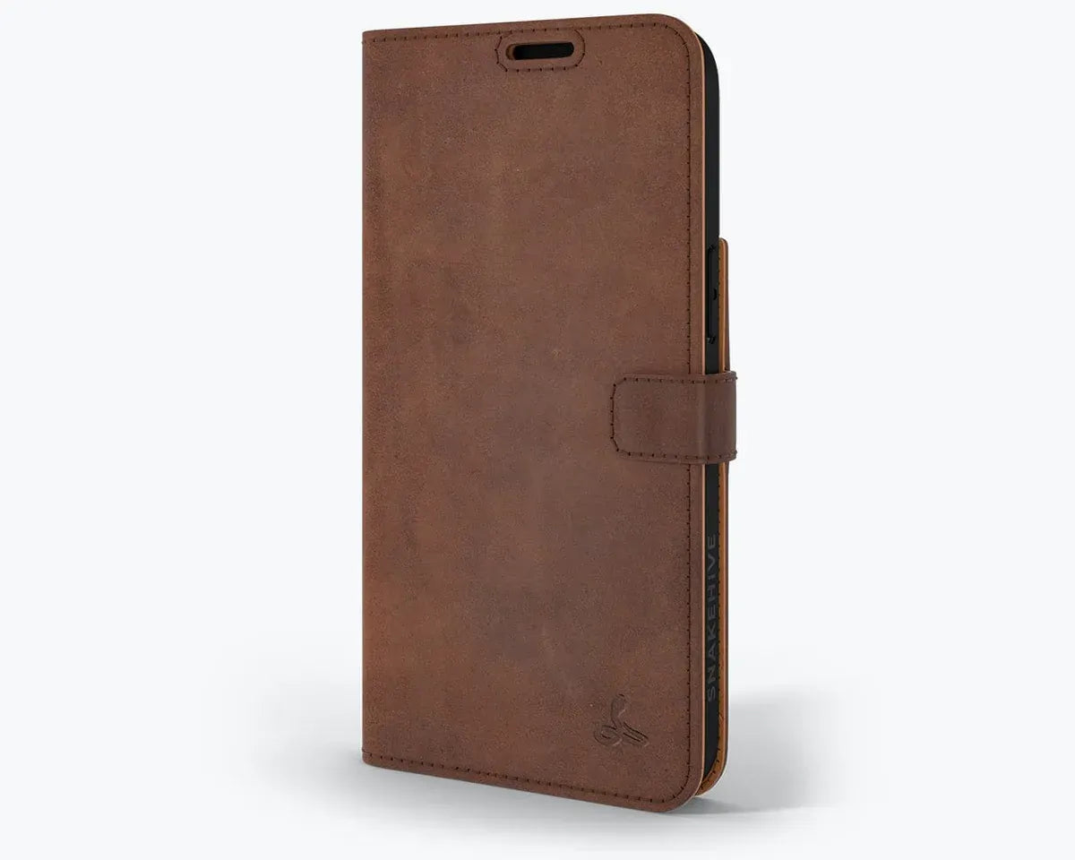 Snakehive UK Vintage Wallet Apple iPhone 14 Pro Max - Vintage Leather Wallet Phone Case Vintage Leather Wallet Case for Apple iPhone 14 Pro Max