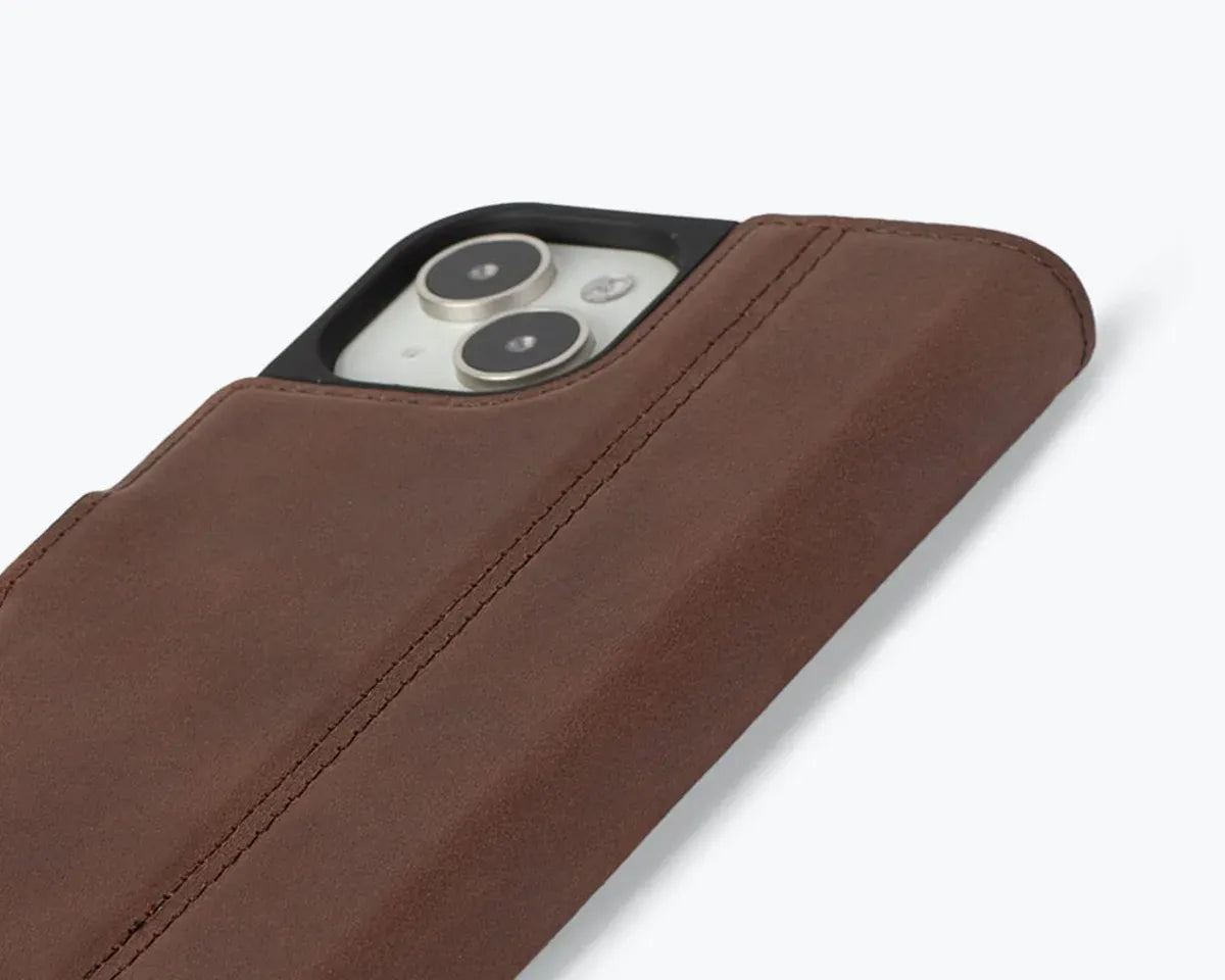 Snakehive Vintage Wallet Apple iPhone 15 - Vintage Leather Wallet Phone Case  iPhone 15 | Leather Wallet Case | Snakehive