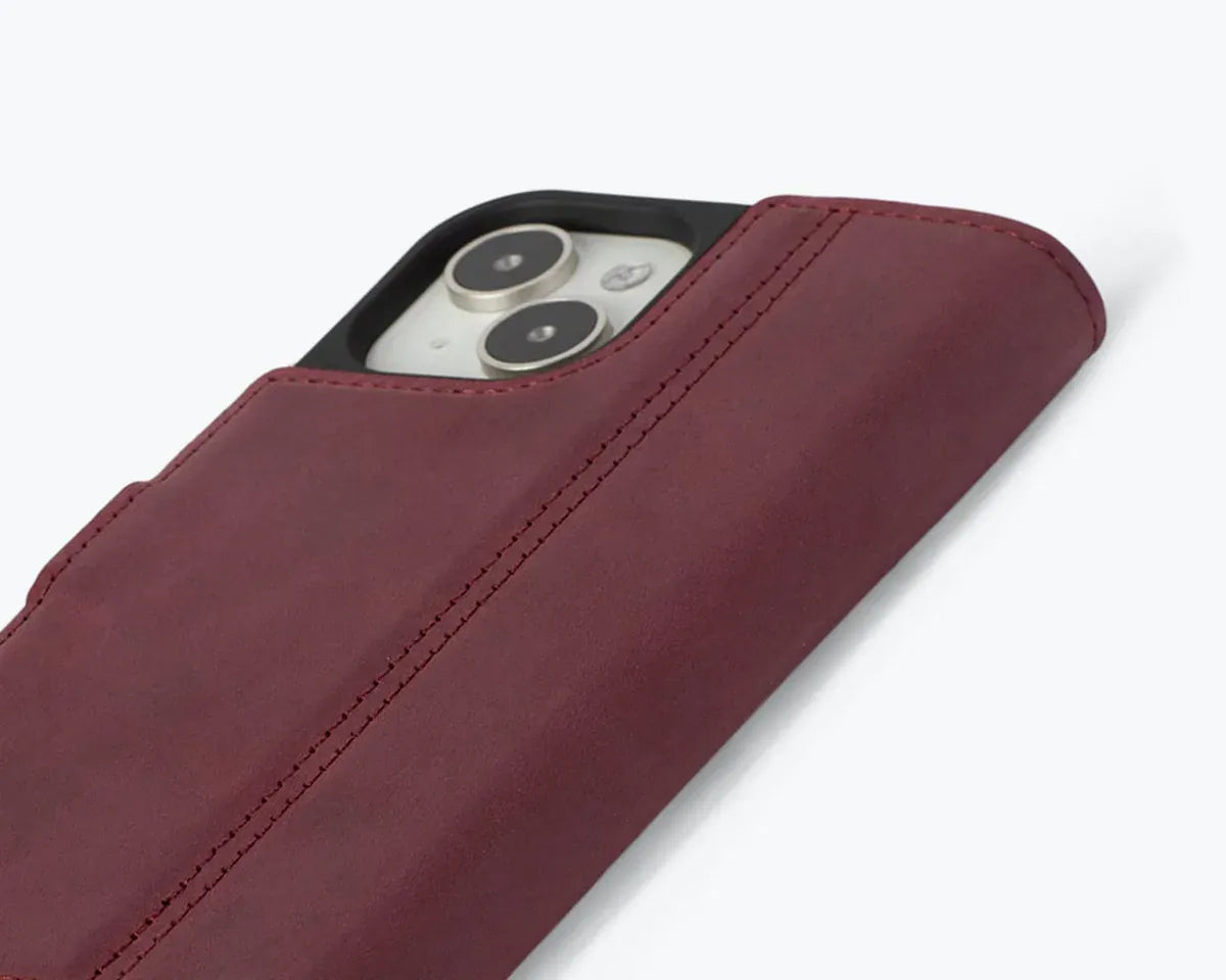 Snakehive Vintage Wallet Apple iPhone 15 - Vintage Leather Wallet Phone Case  iPhone 15 | Leather Wallet Case | Snakehive