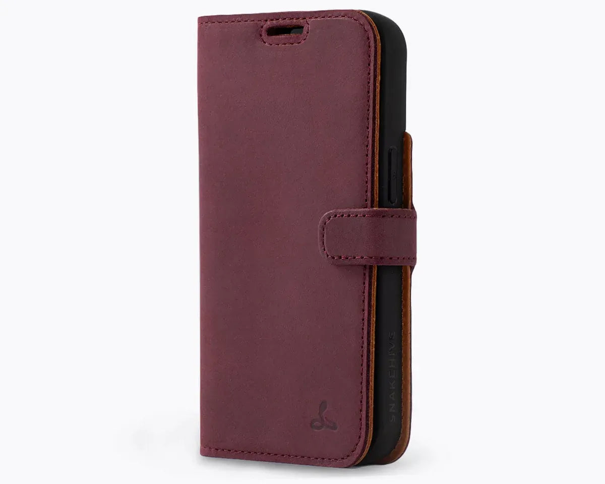 Snakehive Vintage Wallet Apple iPhone 15 - Vintage Leather Wallet Phone Case  iPhone 15 | Leather Wallet Case | Snakehive