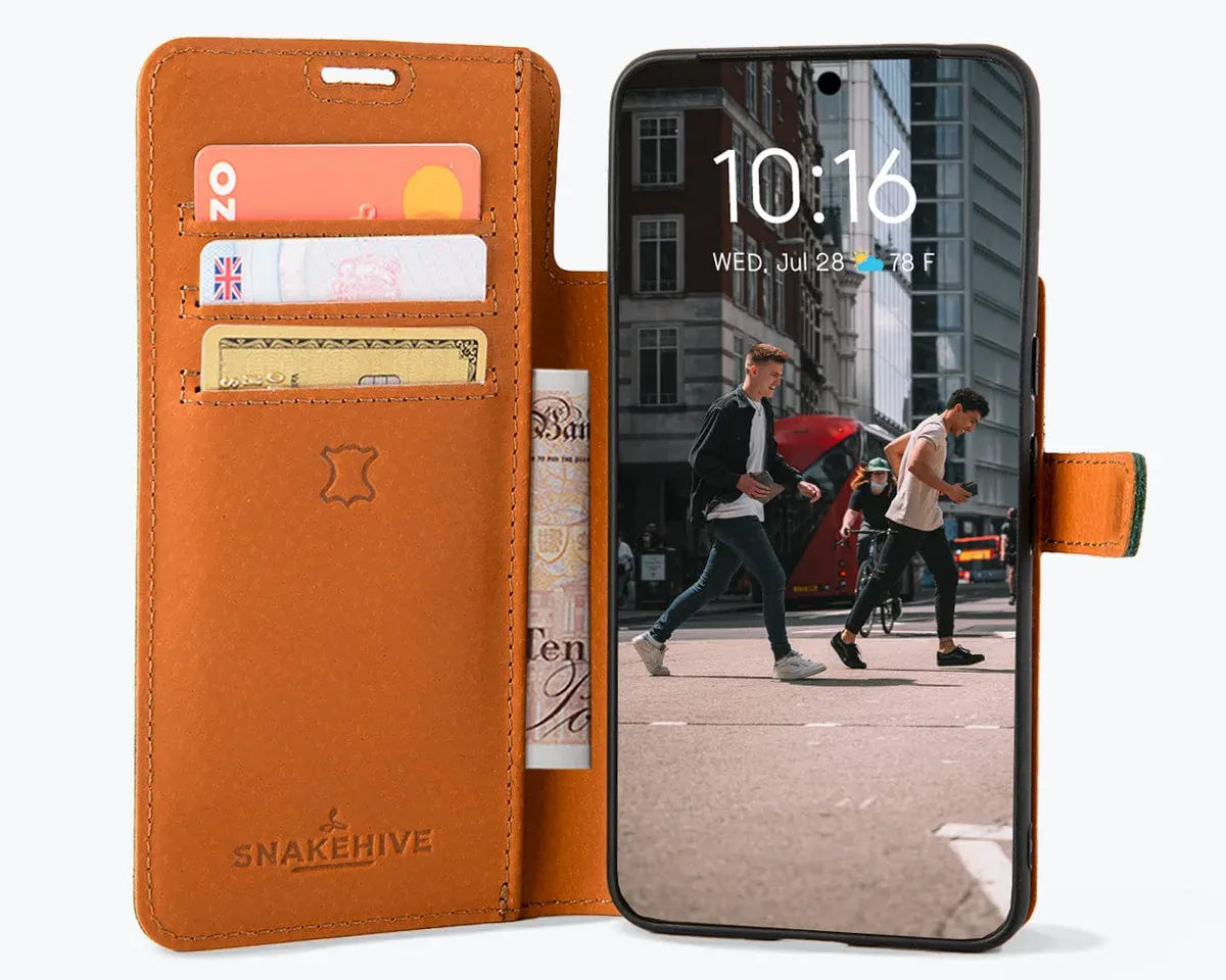 Snakehive Vintage Wallet Google Pixel 8 Pro- Vintage Leather Wallet Phone Case Vintage Leather Wallet Case for Google Pixel 8 Pro