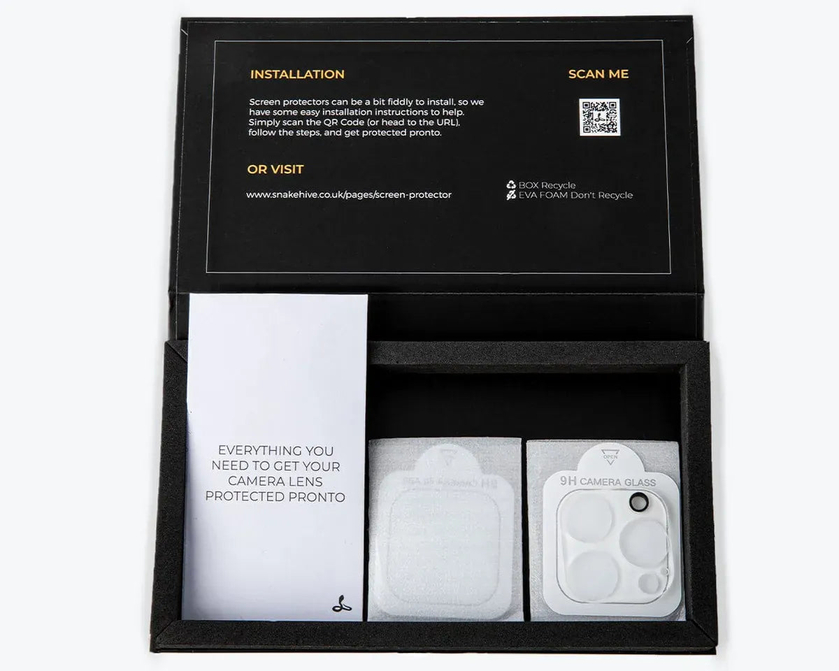 Snakehive Camera Glass Apple iPhone 11 Pro / iPhone 11 Pro Max - Glass Camera Lens Protector (x2) Glass Camera Lens Protector for iPhone 11 Pro/Pro Max