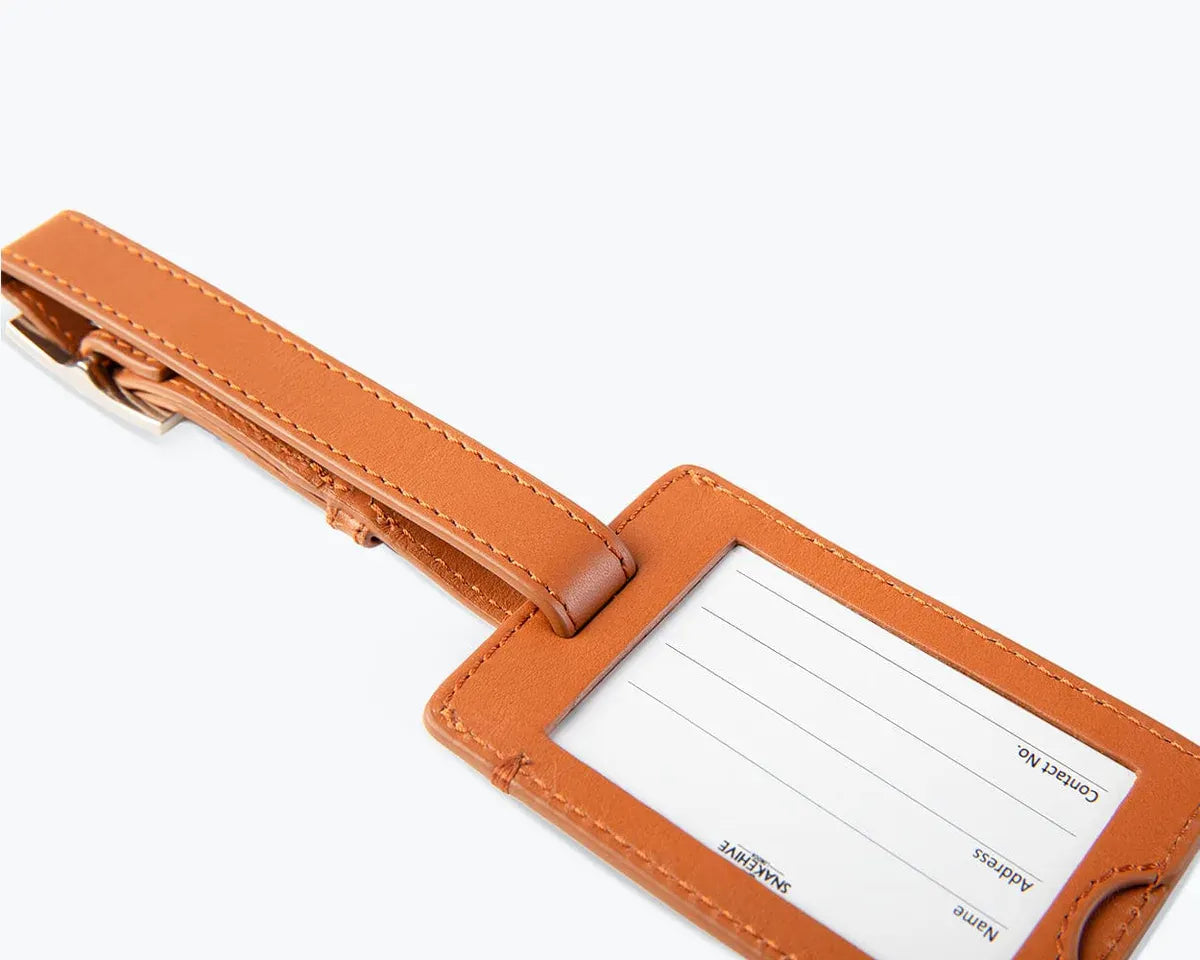 Snakehive Accessories Leather Luggage Tag - The Essential Collection Essential Leather Luggage Tag | Leather Accessories