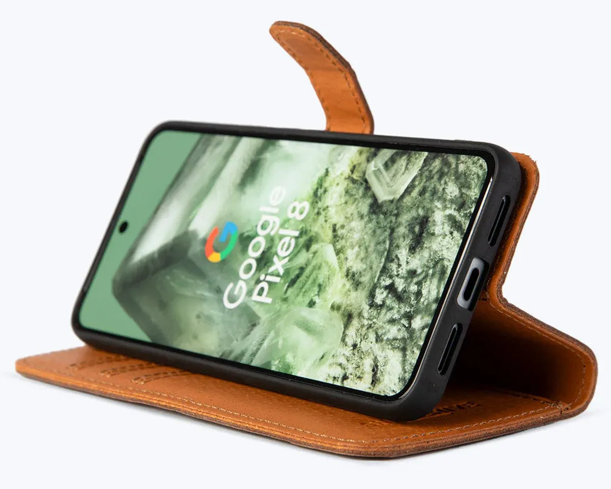 Snakehive Vintage Wallet Google Pixel 8 - Vintage Leather Wallet Phone Case Vintage Leather Wallet Case for Google Pixel 8