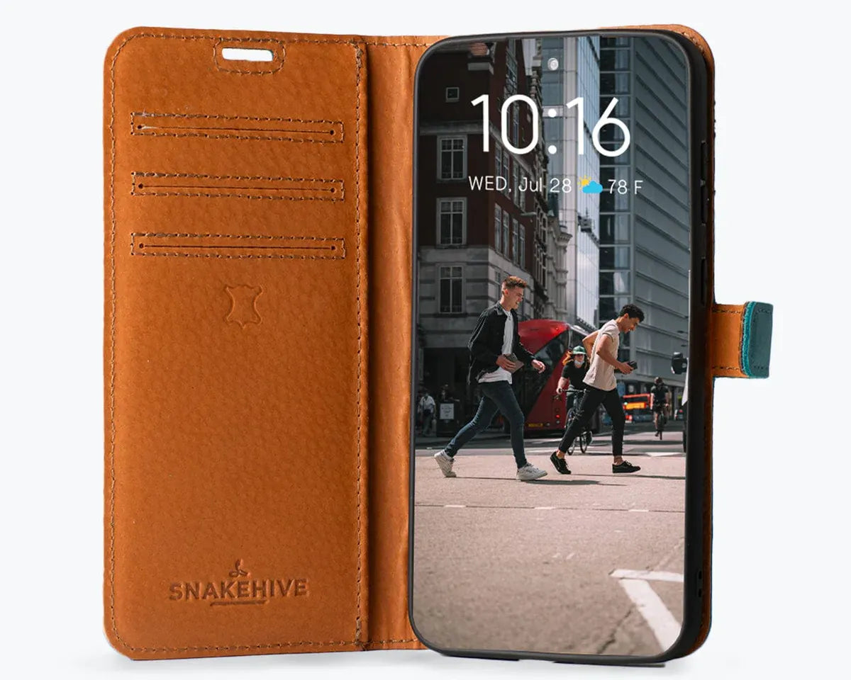 Snakehive Vintage Wallet Samsung Galaxy S24 FE - Vintage Leather Wallet Phone Case Vintage Leather Wallet Case for Samsung Galaxy S24 FE