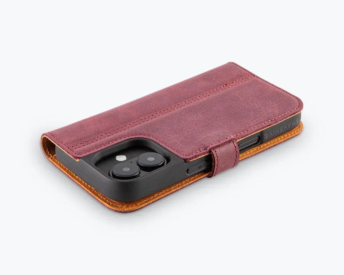 Snakehive Vintage Wallet Apple iPhone 16 - Vintage Leather Wallet Phone Case Vintage Leather Wallet Case for Apple iPhone 16