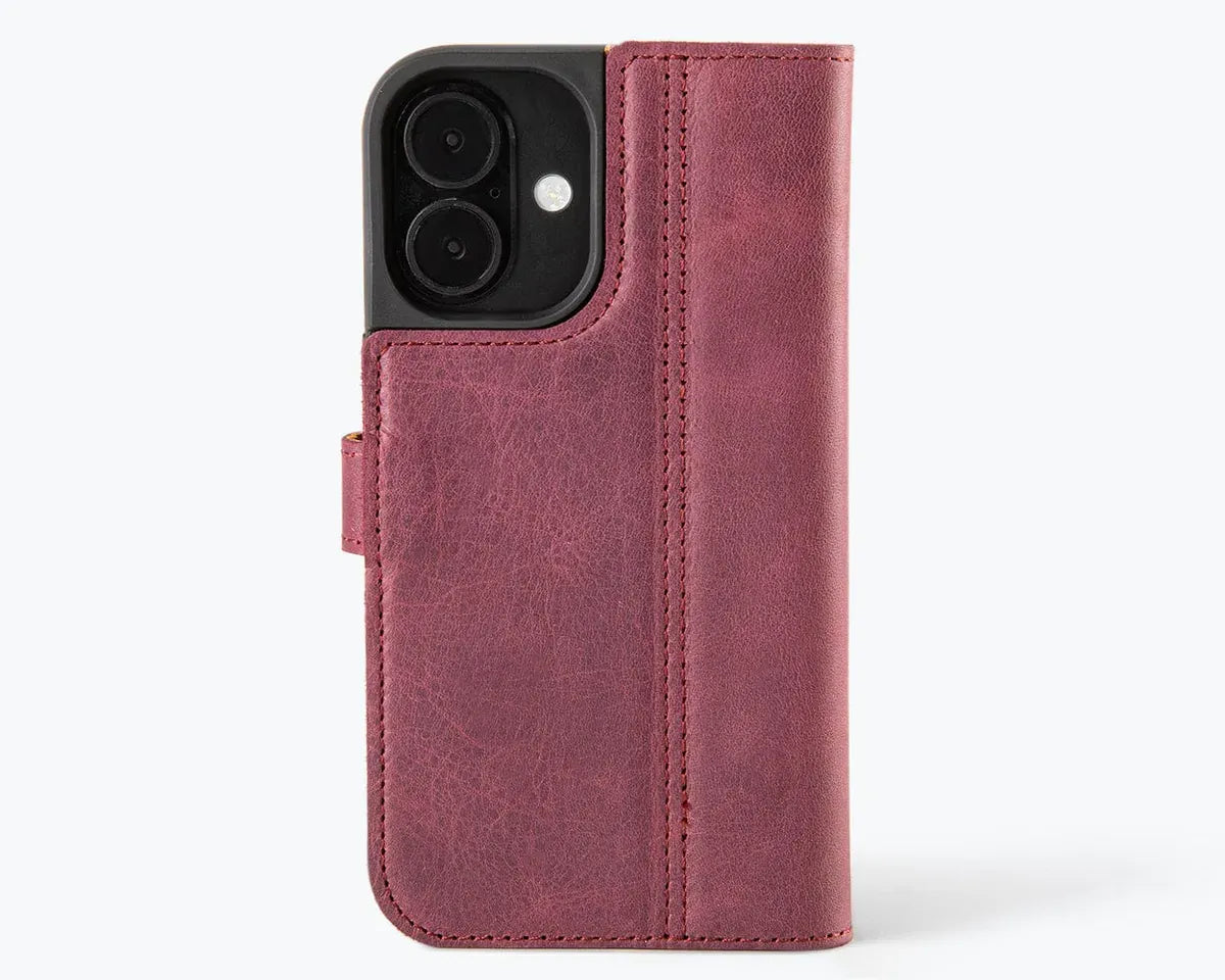 Snakehive Vintage Wallet Apple iPhone 16 - Vintage Leather Wallet Phone Case Vintage Leather Wallet Case for Apple iPhone 16