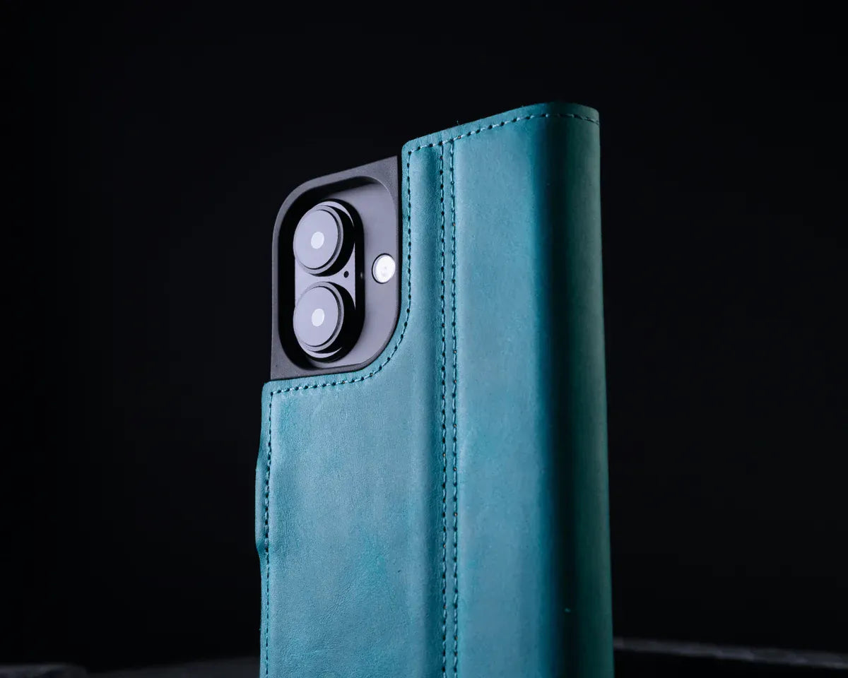 Snakehive Vintage Wallet Apple iPhone 16 - Vintage Leather Wallet Phone Case Vintage Leather Wallet Case for Apple iPhone 16