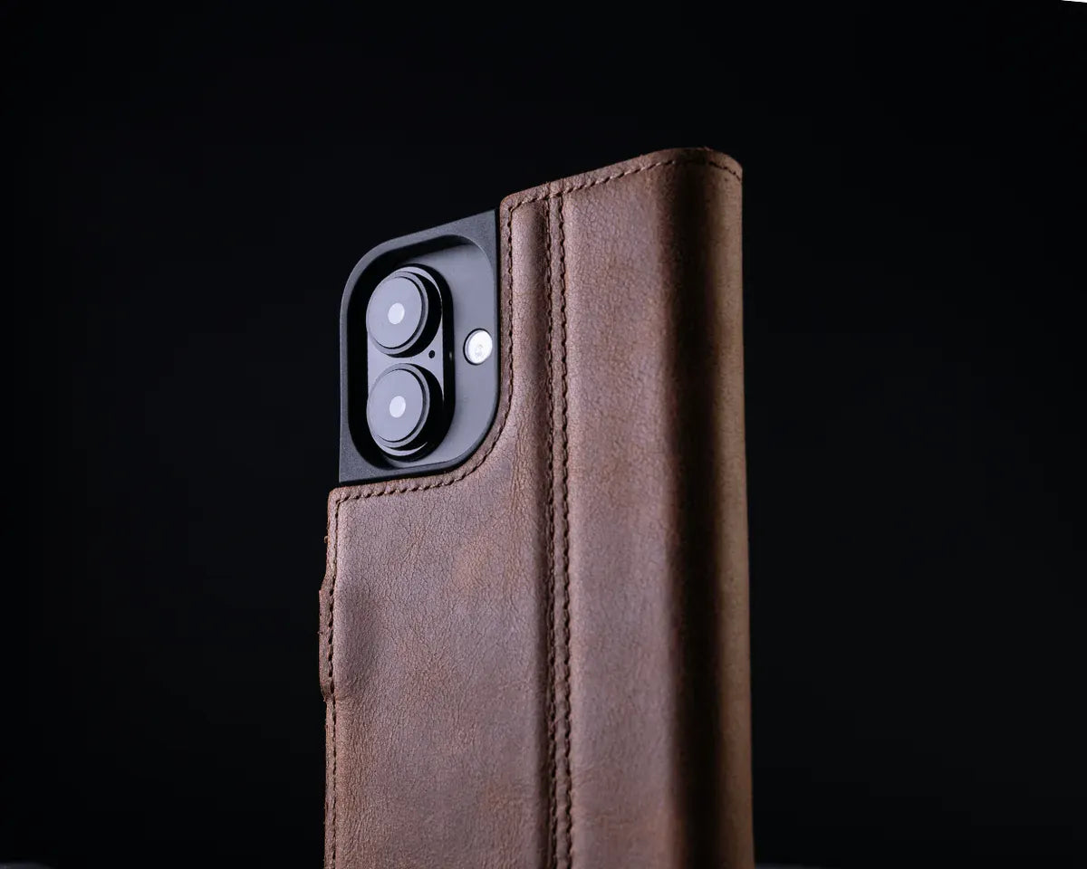 Snakehive Vintage Wallet Apple iPhone 16 - Vintage Leather Wallet Phone Case Vintage Leather Wallet Case for Apple iPhone 16