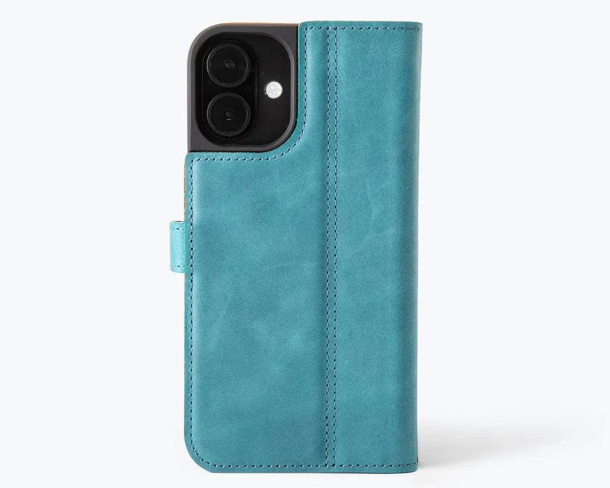 Snakehive Vintage Wallet Apple iPhone 16 Plus - Vintage Leather Wallet Phone Case Vintage Leather Wallet Case for Apple iPhone 16 Plus