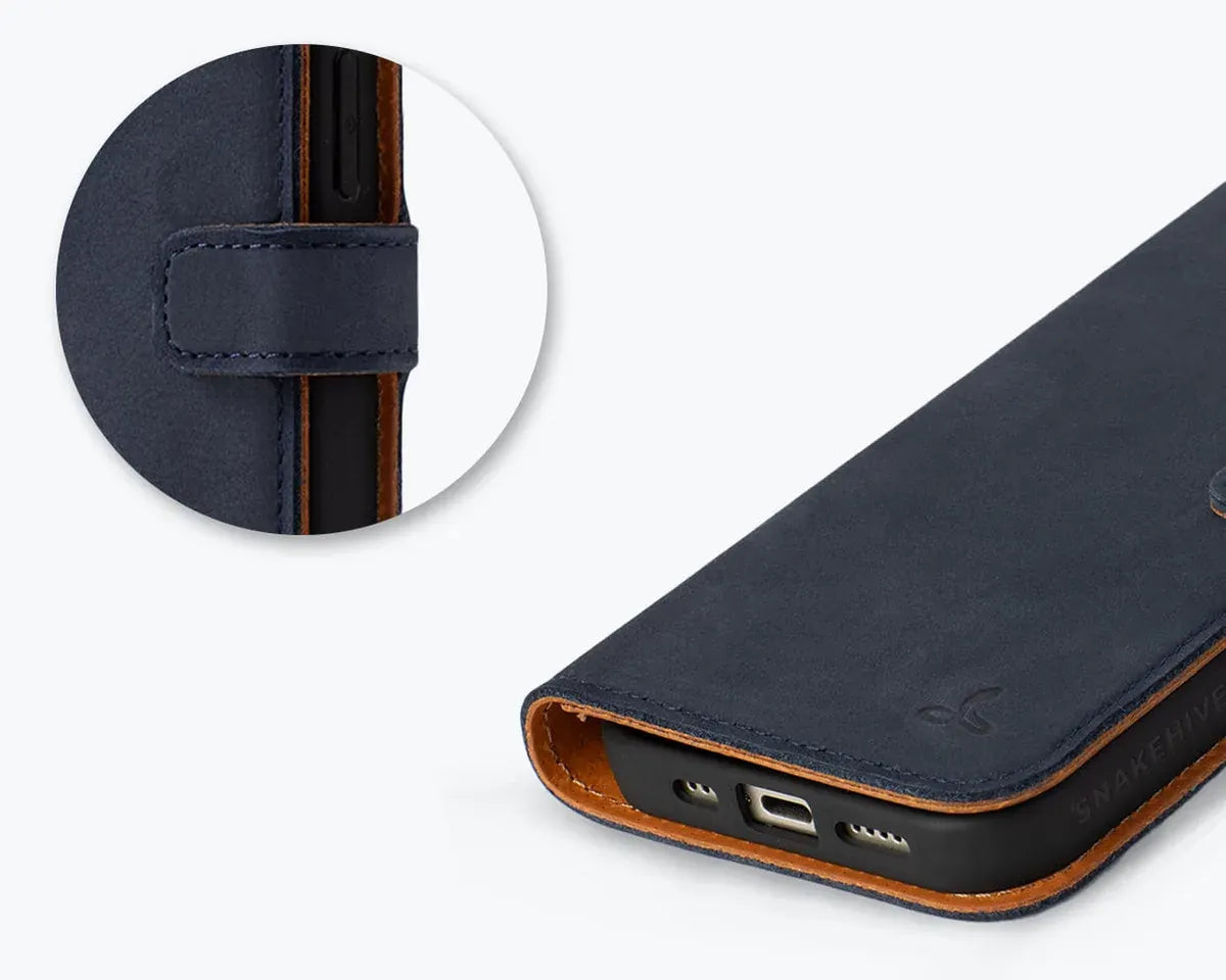 Snakehive Vintage Wallet Apple iPhone 16 - Vintage Leather Wallet Phone Case Vintage Leather Wallet Case for Apple iPhone 16