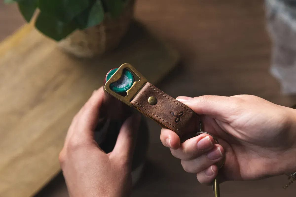 Snakehive Accessories Leather Bottle Opener Vintage Leather Bottle Opener | Leather Accessories