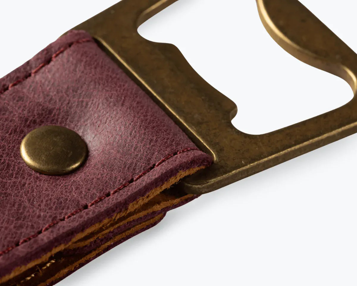 Snakehive Accessories Leather Bottle Opener Vintage Leather Bottle Opener | Leather Accessories