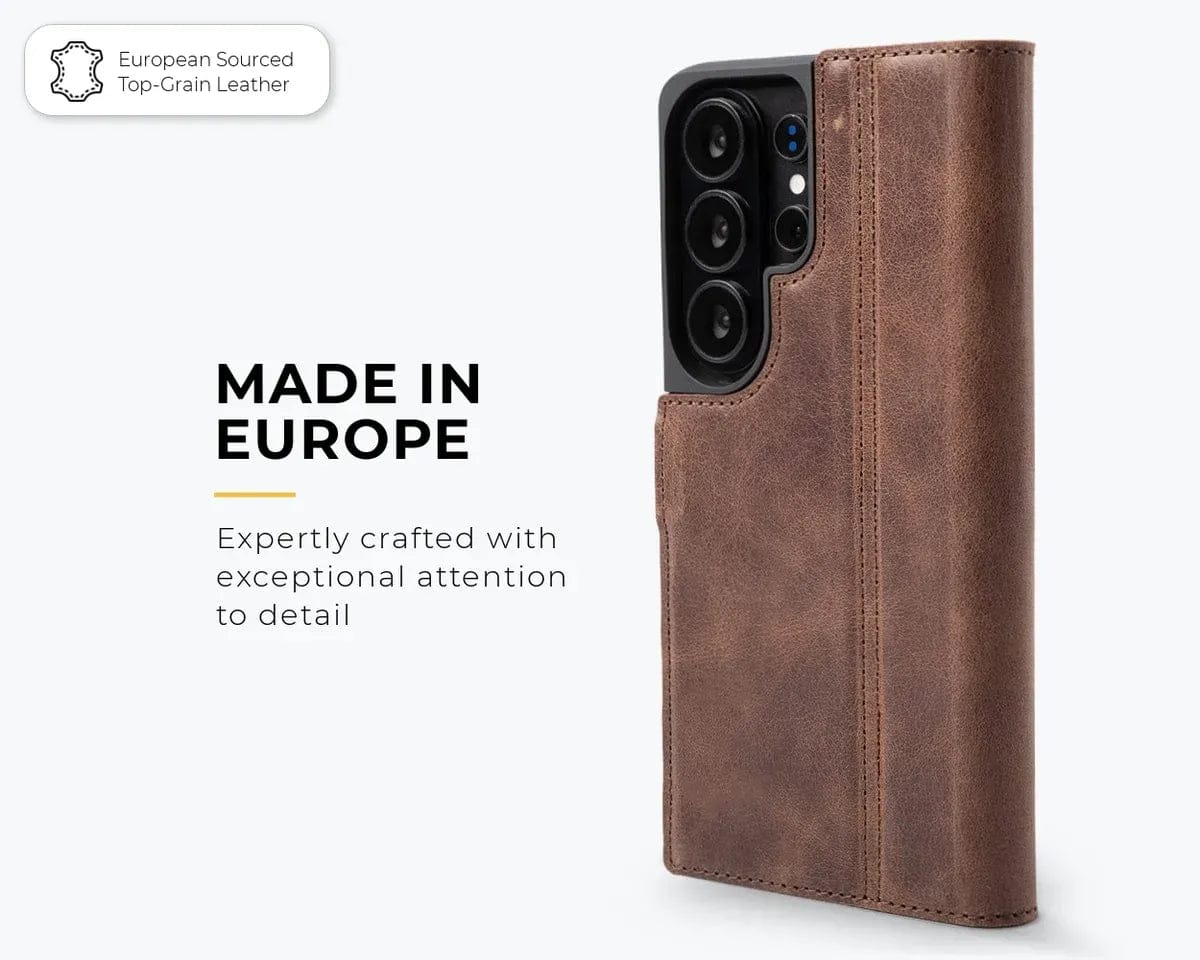 Snakehive Vintage Wallet Samsung Galaxy S26 Ultra - Vintage Leather Wallet Phone Case Vintage Leather Wallet Case for Samsung Galaxy S26 Ultra