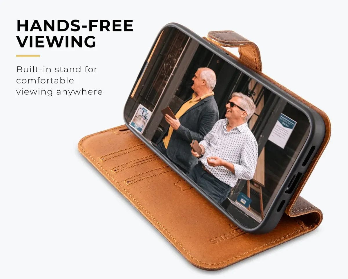 Snakehive Vintage Wallet Apple iPhone 17e / 16e - Vintage Leather Wallet Phone Case Vintage Leather Wallet Case for Apple iPhone 17e / 16e
