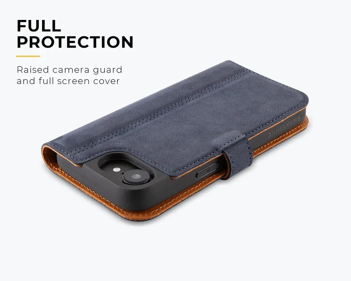 Snakehive Vintage Wallet Apple iPhone 17e / 16e - Vintage Leather Wallet Phone Case Vintage Leather Wallet Case for Apple iPhone 17e / 16e