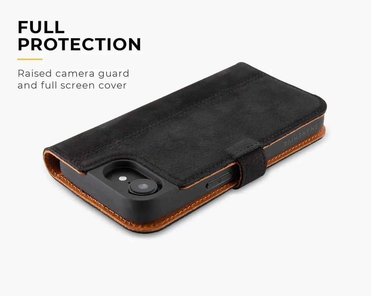 Snakehive Vintage Wallet Apple iPhone 17e / 16e - Vintage Leather Wallet Phone Case Vintage Leather Wallet Case for Apple iPhone 17e / 16e