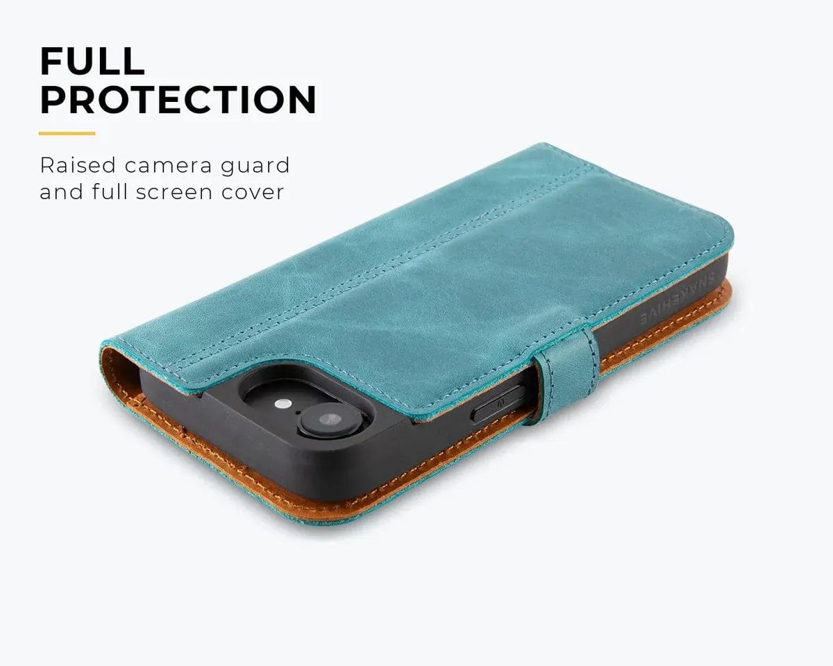 Snakehive Vintage Wallet Apple iPhone 17e / 16e - Vintage Leather Wallet Phone Case Vintage Leather Wallet Case for Apple iPhone 17e / 16e