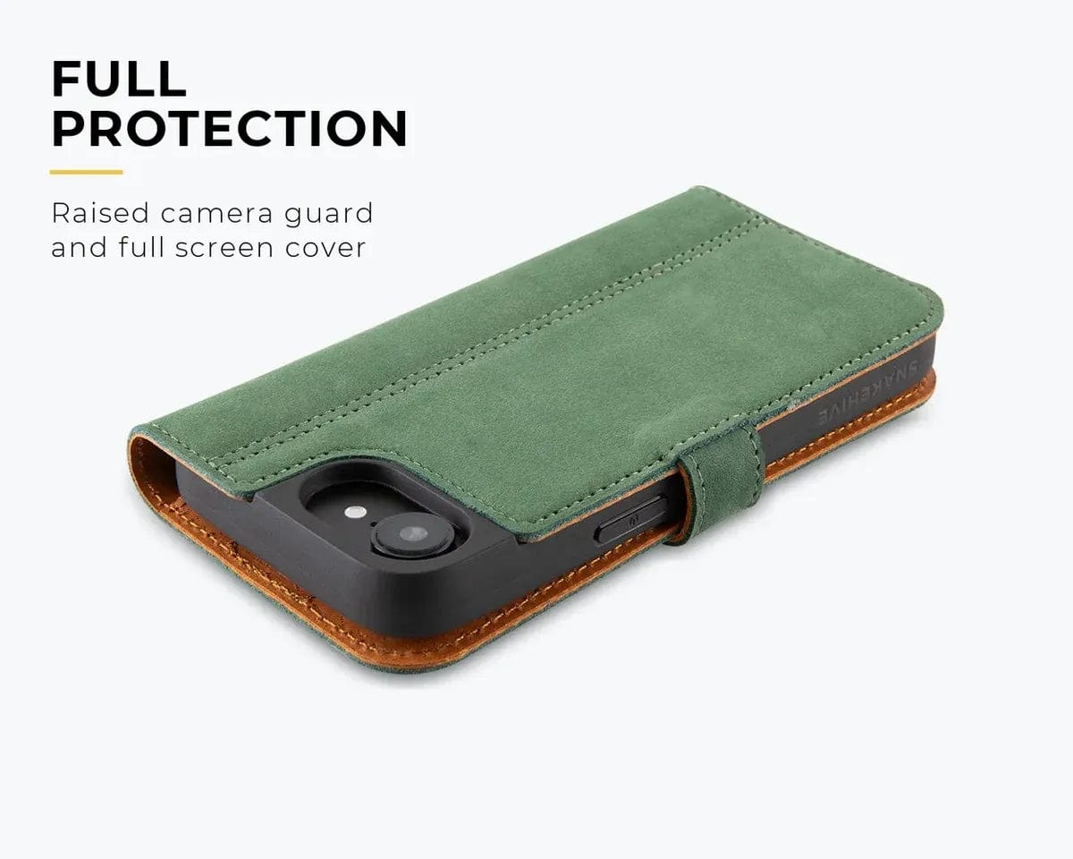 Snakehive Vintage Wallet Apple iPhone 17e / 16e - Vintage Leather Wallet Phone Case Vintage Leather Wallet Case for Apple iPhone 17e / 16e
