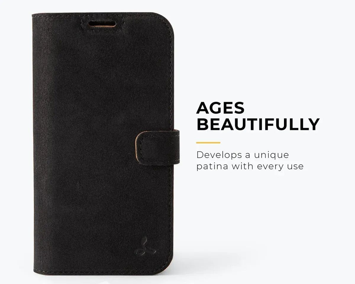 Snakehive Vintage Wallet Apple iPhone 17e / 16e - Vintage Leather Wallet Phone Case Vintage Leather Wallet Case for Apple iPhone 17e / 16e
