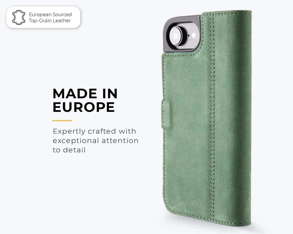 Snakehive Vintage Wallet Apple iPhone 17e / 16e - Vintage Leather Wallet Phone Case Vintage Leather Wallet Case for Apple iPhone 17e / 16e
