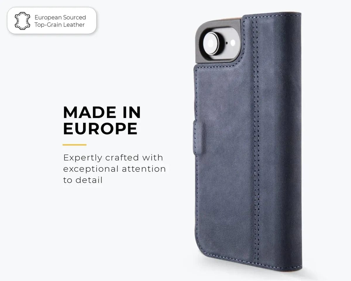 Snakehive Vintage Wallet Apple iPhone 17e / 16e - Vintage Leather Wallet Phone Case Vintage Leather Wallet Case for Apple iPhone 17e / 16e