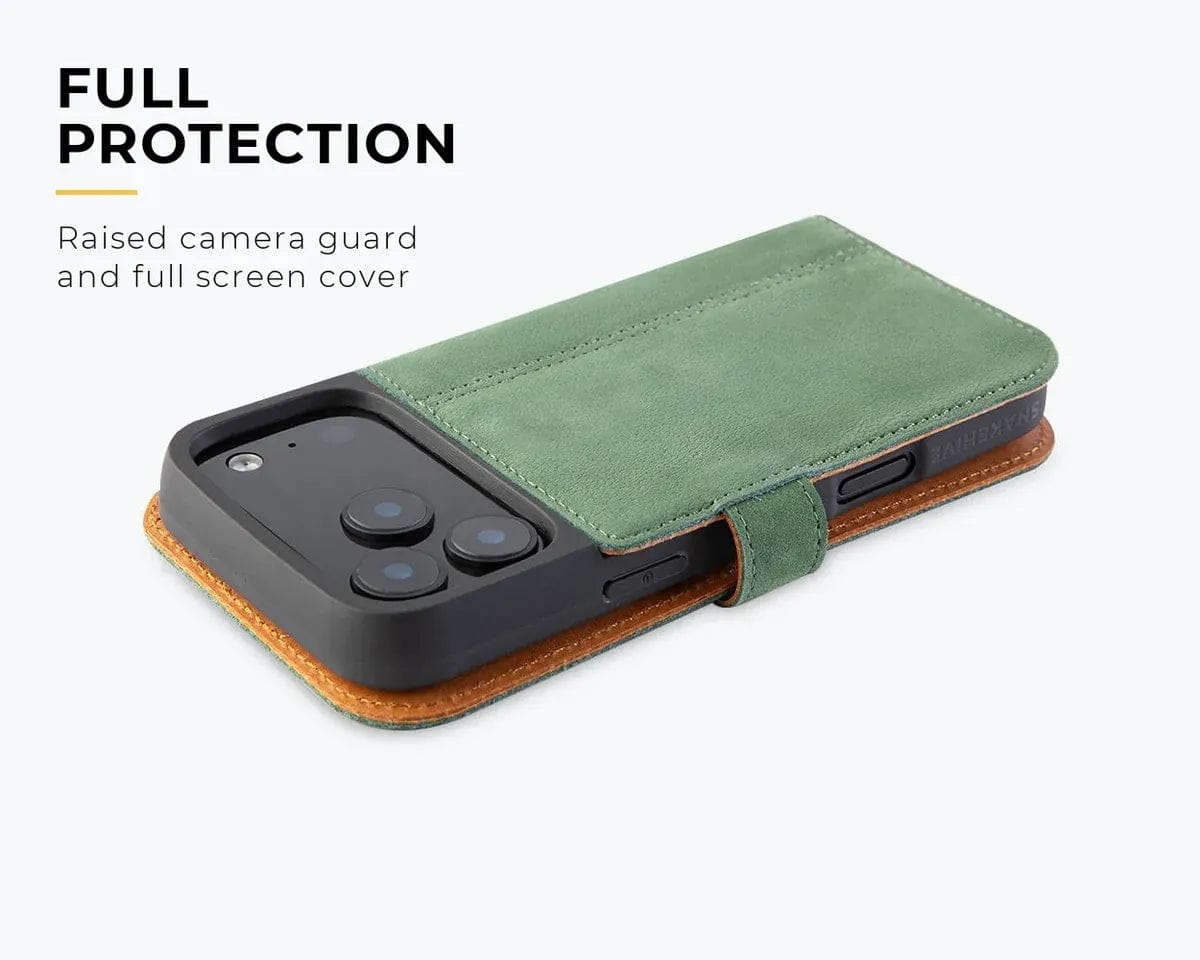 Snakehive Vintage Wallet Apple iPhone 17 Pro Max - Vintage Leather Wallet Phone Case Vintage Leather Wallet Case for Apple iPhone 17 Pro Max