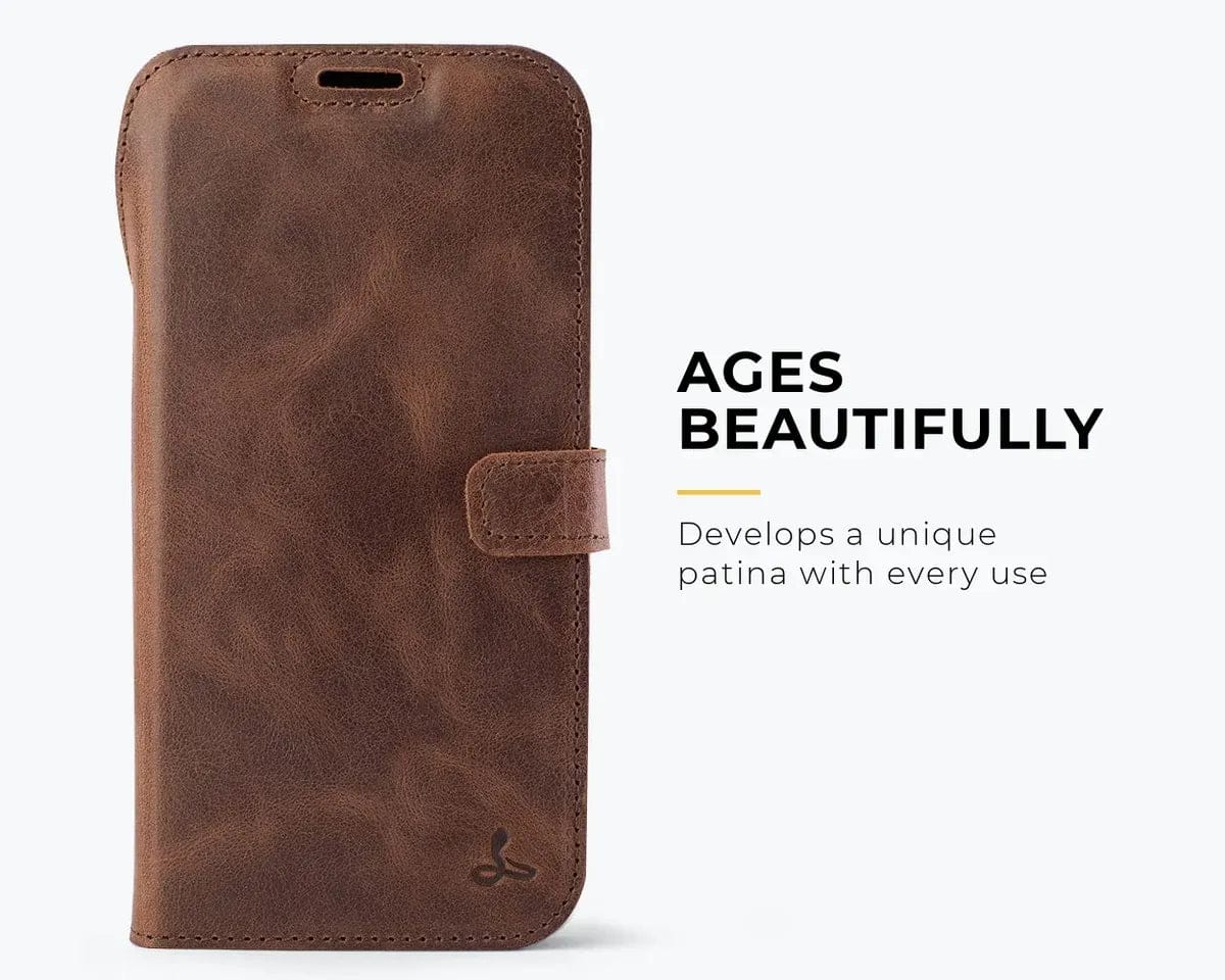Snakehive Vintage Wallet Apple iPhone 17 Pro Max - Vintage Leather Wallet Phone Case Vintage Leather Wallet Case for Apple iPhone 17 Pro Max