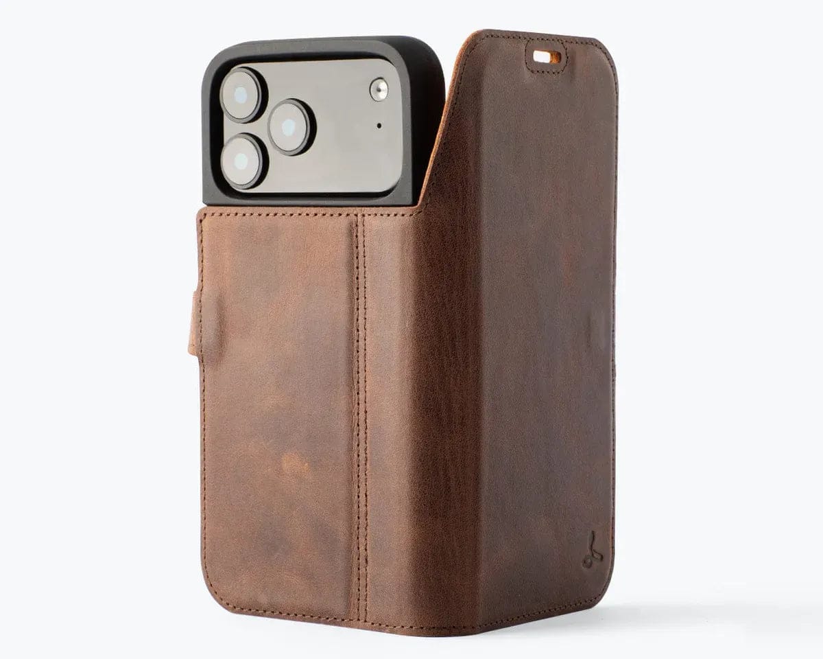 Snakehive Vintage Wallet Apple iPhone 17 Pro Max - Vintage Leather Wallet Phone Case Vintage Leather Wallet Case for Apple iPhone 17 Pro Max