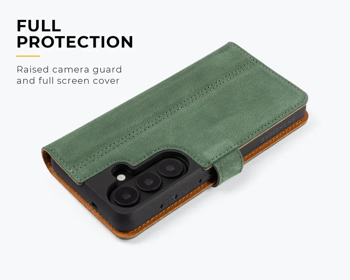 Snakehive Vintage Wallet Samsung Galaxy S26 - Vintage Leather Wallet Phone Case Vintage Leather Wallet Case for Samsung Galaxy S26