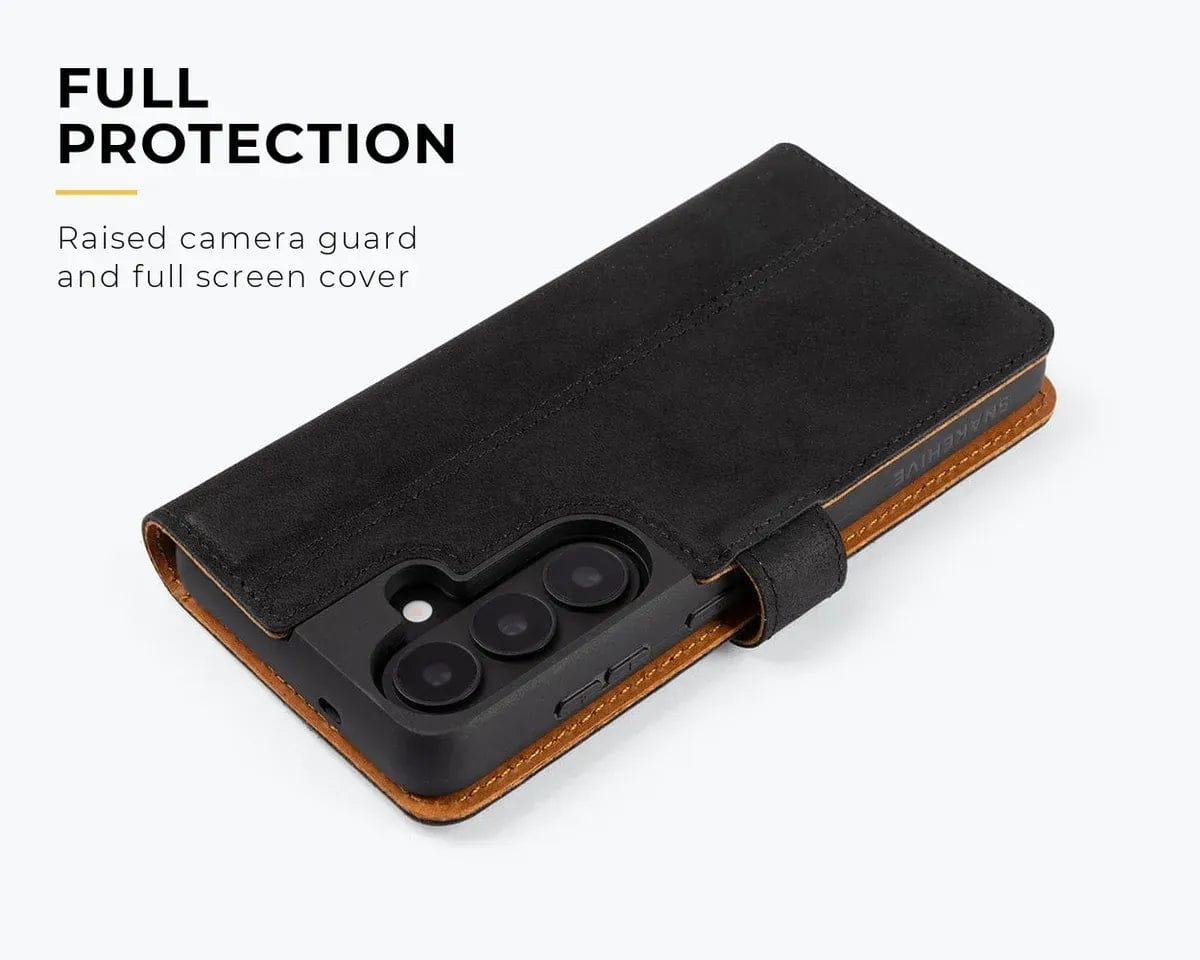 Snakehive Vintage Wallet Samsung Galaxy S26 - Vintage Leather Wallet Phone Case Vintage Leather Wallet Case for Samsung Galaxy S26