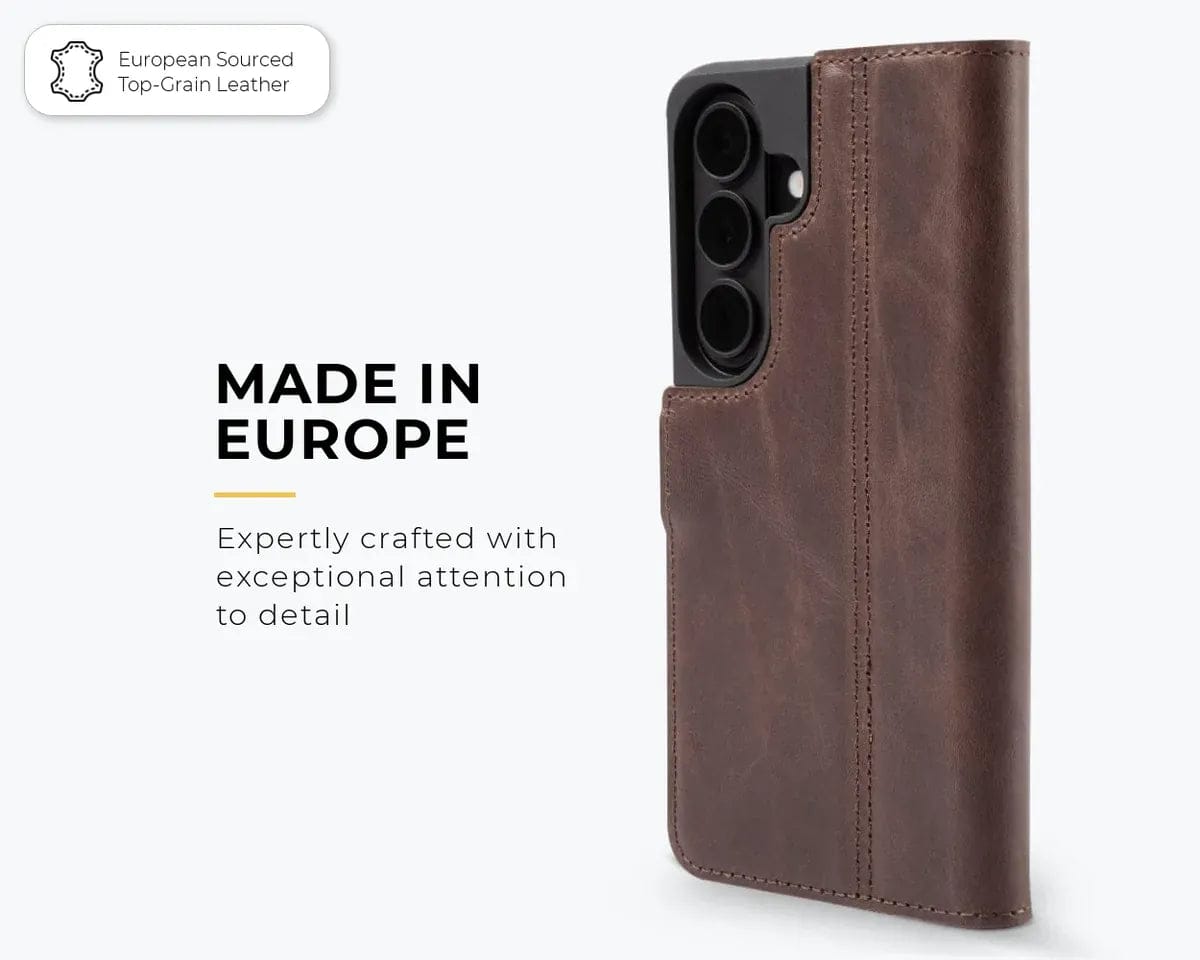 Snakehive Vintage Wallet Samsung Galaxy S26 - Vintage Leather Wallet Phone Case Vintage Leather Wallet Case for Samsung Galaxy S26