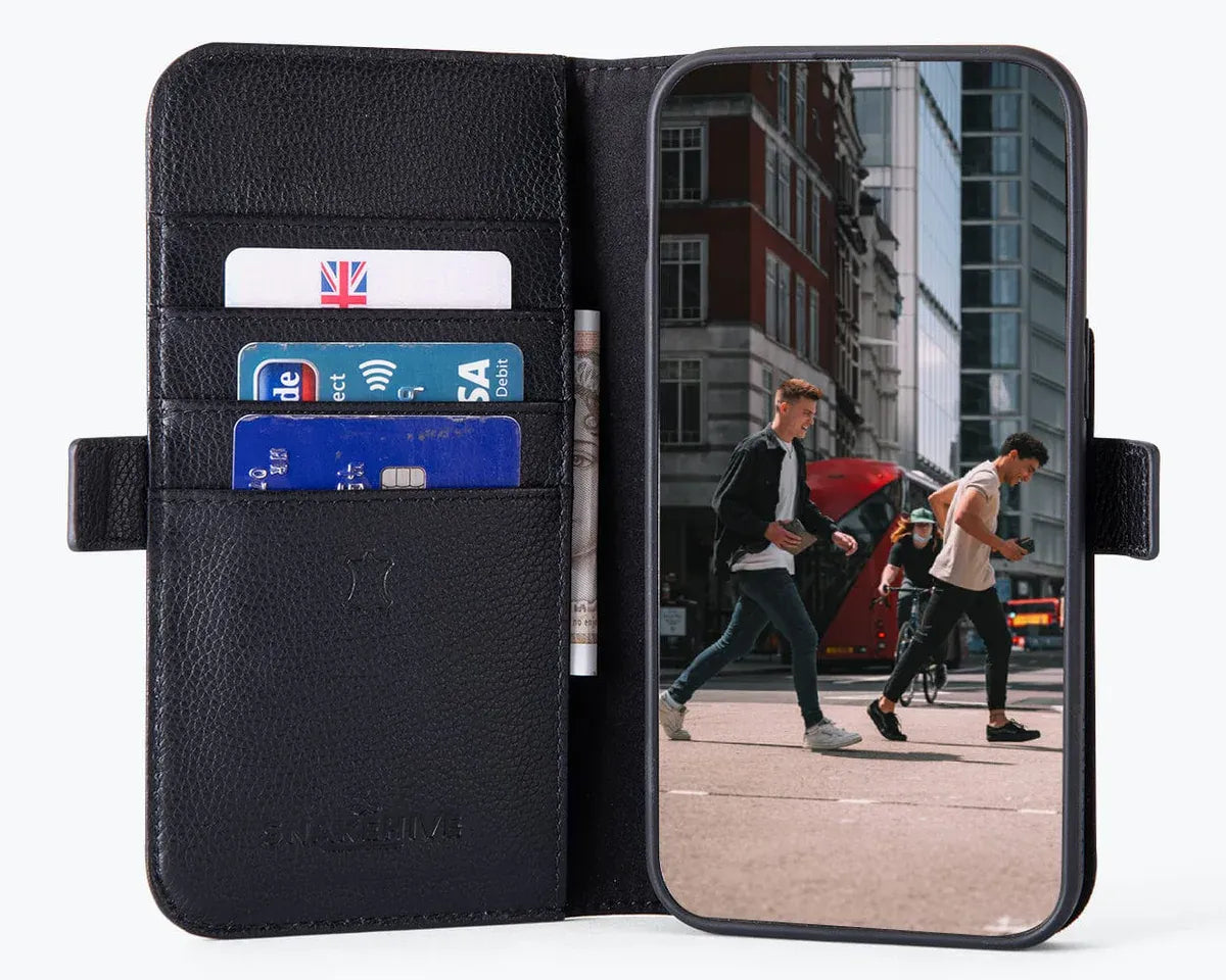 Snakehive UK Metro Wallet Apple iPhone 14 Pro Max - Metro Leather Wallet Phone Case Metro Leather Wallet Phone Case for Apple iPhone 14 Pro Max
