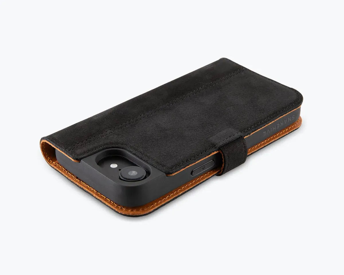 Snakehive Vintage Wallet Apple iPhone 17e / 16e - Vintage Leather Wallet Phone Case Vintage Leather Wallet Case for Apple iPhone 17e / 16e