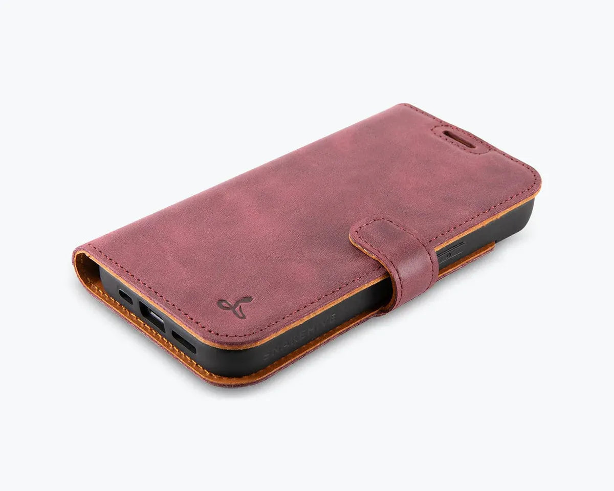 Snakehive Vintage Wallet Apple iPhone 17e / 16e - Vintage Leather Wallet Phone Case Vintage Leather Wallet Case for Apple iPhone 17e / 16e