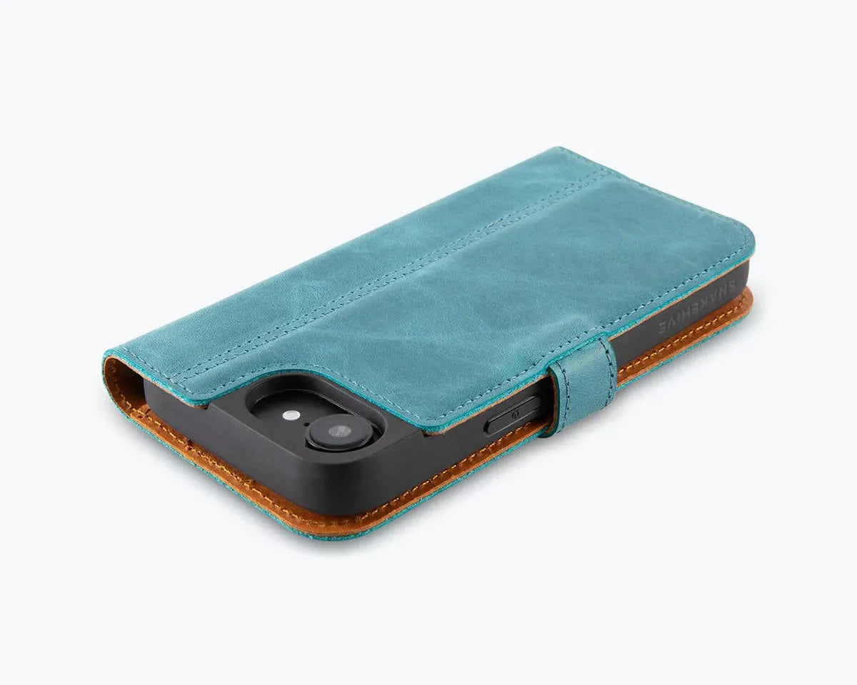 Snakehive Vintage Wallet Apple iPhone 17e / 16e - Vintage Leather Wallet Phone Case Vintage Leather Wallet Case for Apple iPhone 17e / 16e