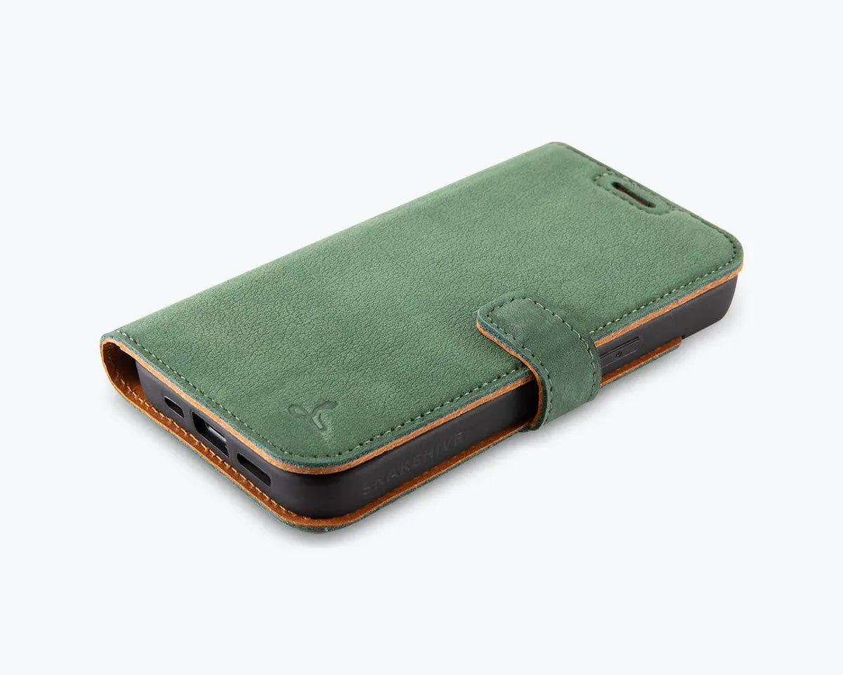 Snakehive Vintage Wallet Apple iPhone 17e / 16e - Vintage Leather Wallet Phone Case Vintage Leather Wallet Case for Apple iPhone 17e / 16e