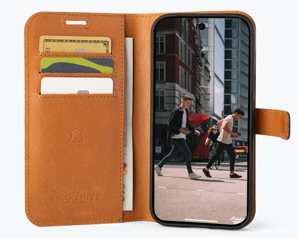 Snakehive Vintage Wallet Google Pixel 9A - Vintage Leather Wallet Phone Case Vintage Leather Wallet Case for Google Pixel 9A