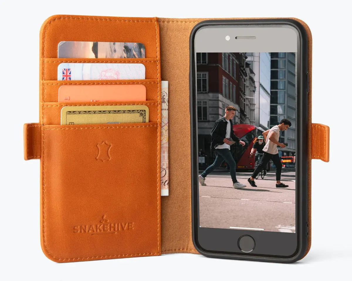 Snakehive UK Metro Wallet Apple iPhone SE 2020/2022 - Metro Leather Wallet Phone Case Metro Leather Wallet Phone Case for Apple iPhone SE 2020/2022