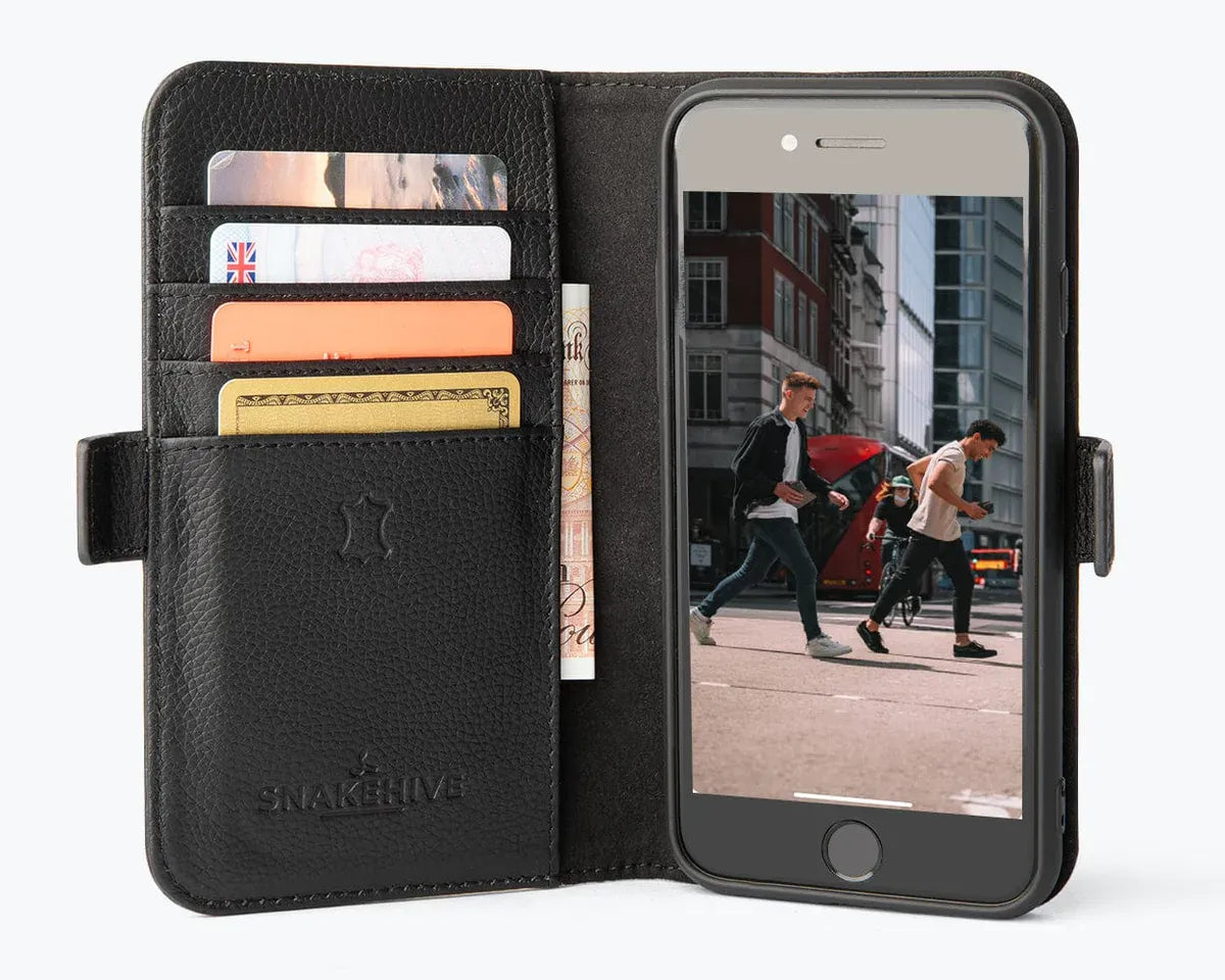 Snakehive UK Metro Wallet Apple iPhone SE 2020/2022 - Metro Leather Wallet Phone Case Metro Leather Wallet Phone Case for Apple iPhone SE 2020/2022