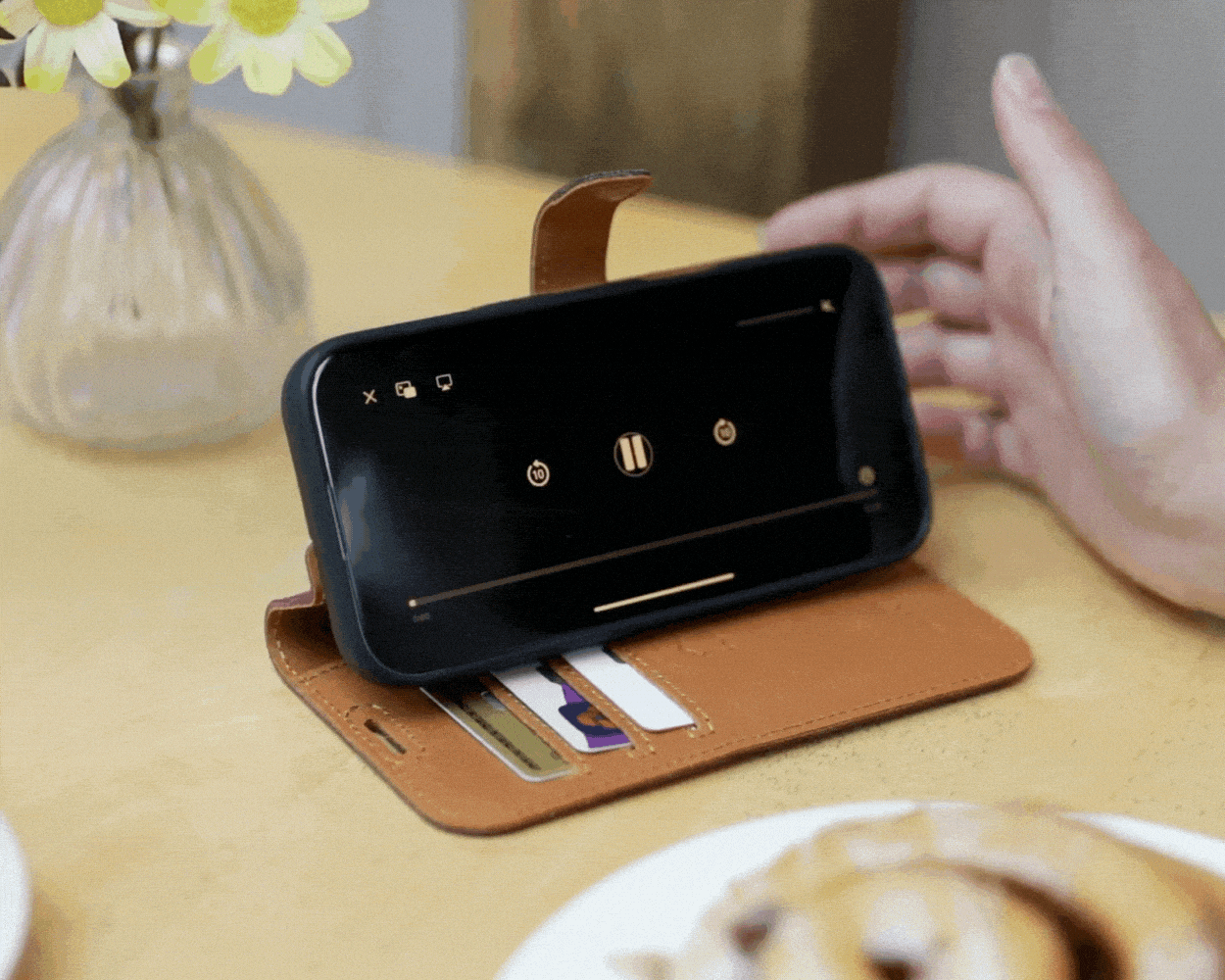 Snakehive Vintage Wallet Apple iPhone 16 Pro Max - Vintage Leather Wallet Phone Case Vintage Leather Wallet Case for Apple iPhone 16 Pro Max