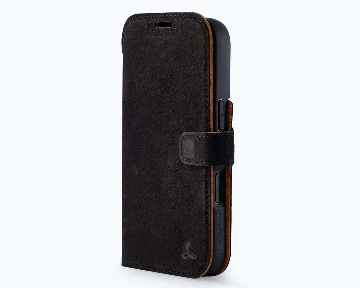 Snakehive Vintage Wallet Apple iPhone 17 Pro - Vintage Leather Wallet Phone Case Vintage Leather Wallet Case for Apple iPhone 17 Pro