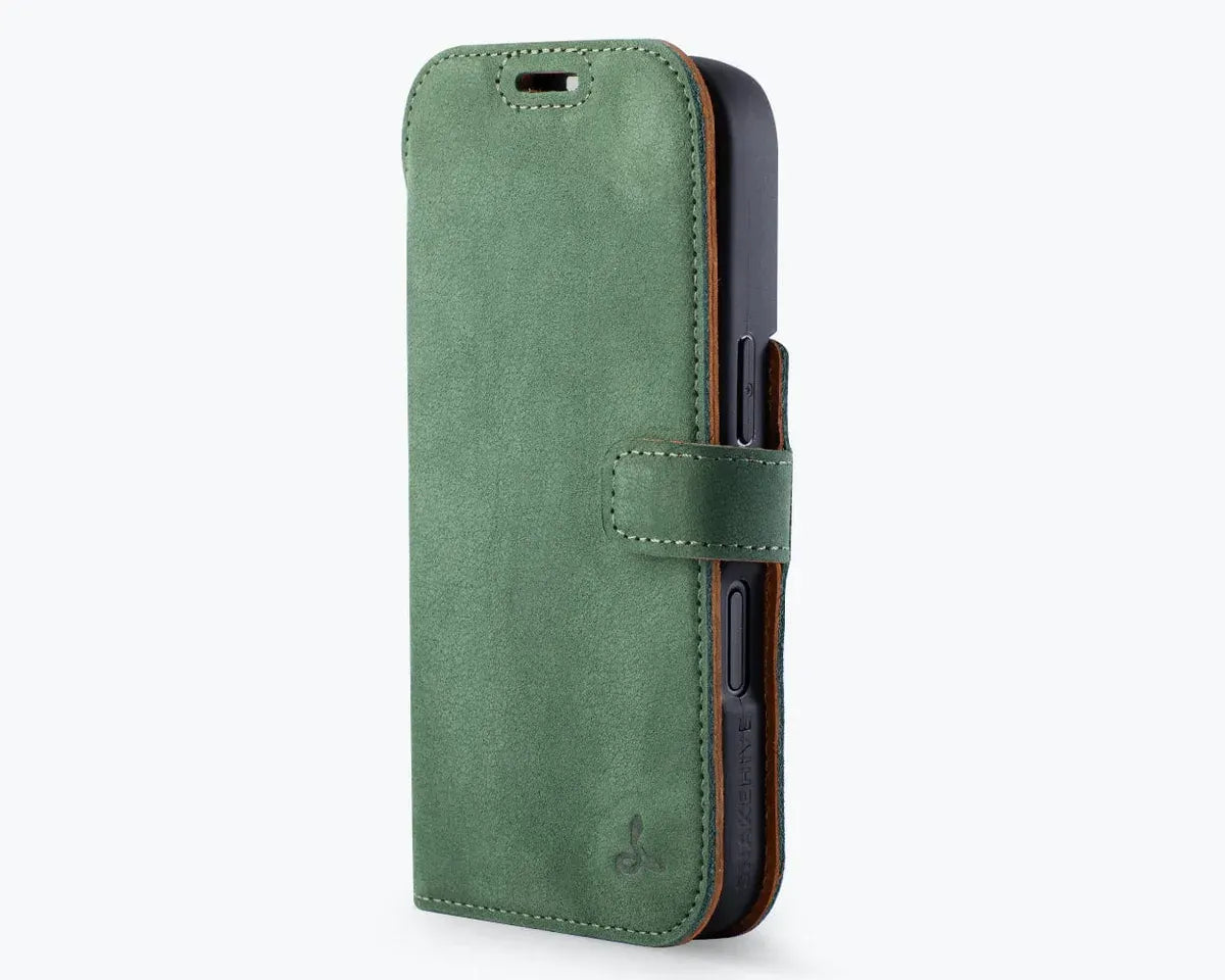 Snakehive Vintage Wallet Apple iPhone 17 Pro - Vintage Leather Wallet Phone Case Vintage Leather Wallet Case for Apple iPhone 17 Pro