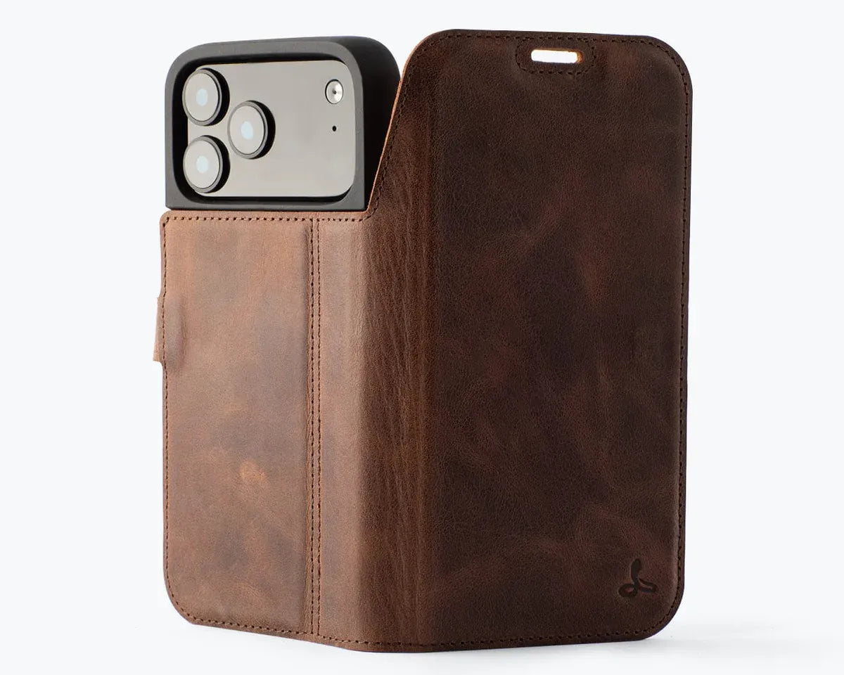 Snakehive Vintage Wallet Apple iPhone 17 Pro Max - Vintage Leather Wallet Phone Case Vintage Leather Wallet Case for Apple iPhone 17 Pro Max