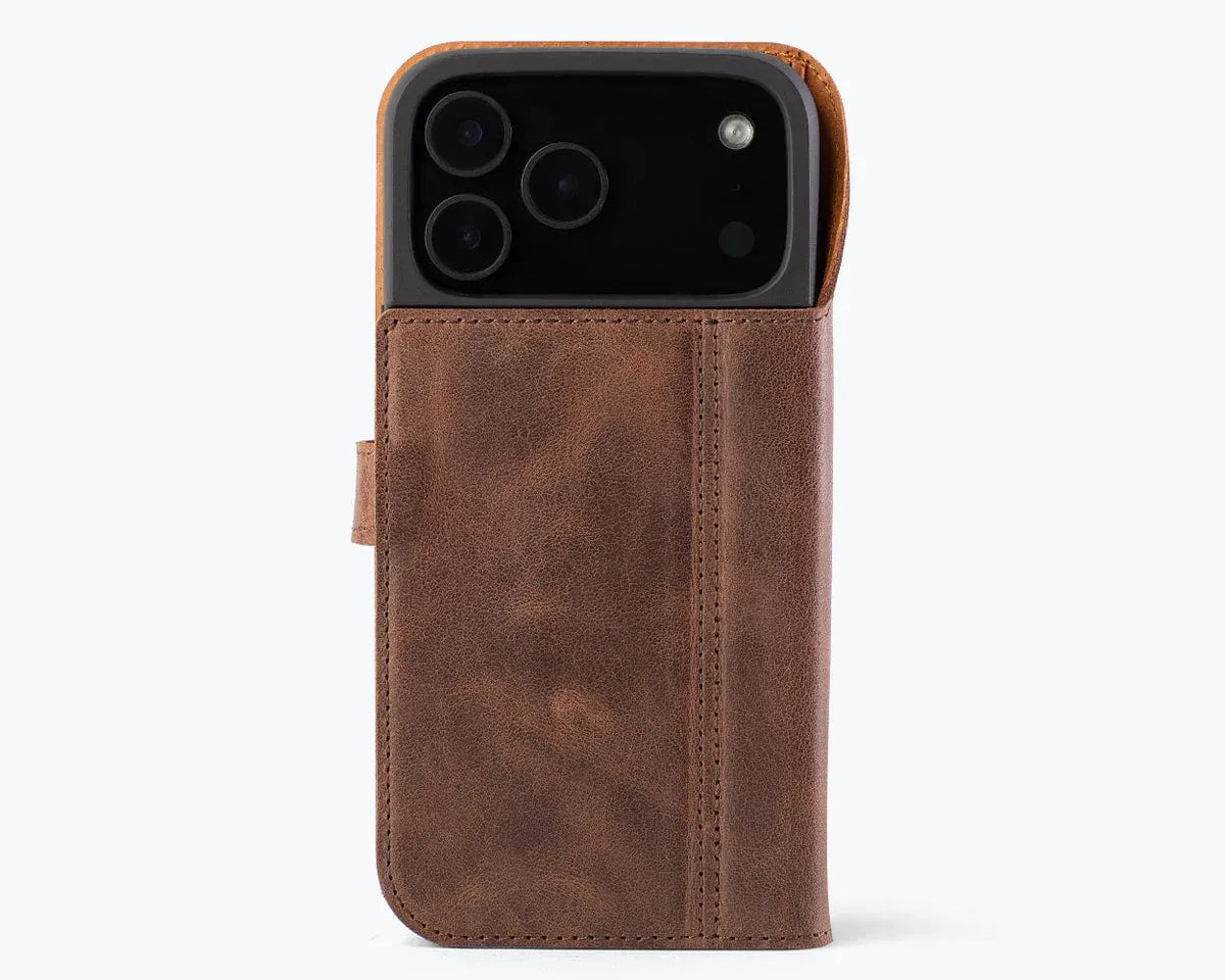 Snakehive Vintage Wallet Apple iPhone 17 Pro Max - Vintage Leather Wallet Phone Case Vintage Leather Wallet Case for Apple iPhone 17 Pro Max