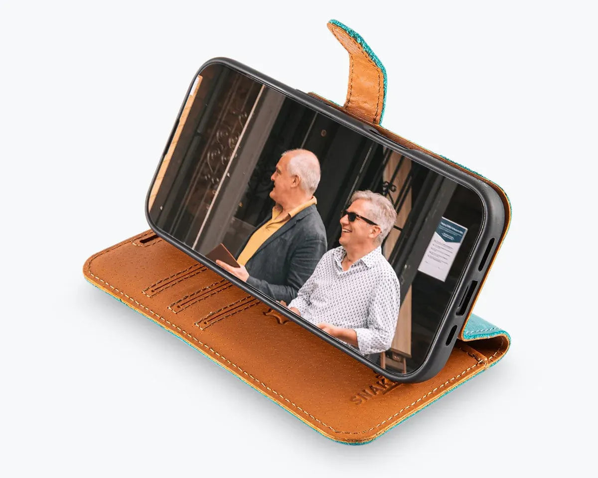Snakehive Vintage Wallet Apple iPhone 16 - Vintage Leather Wallet Phone Case Vintage Leather Wallet Case for Apple iPhone 16