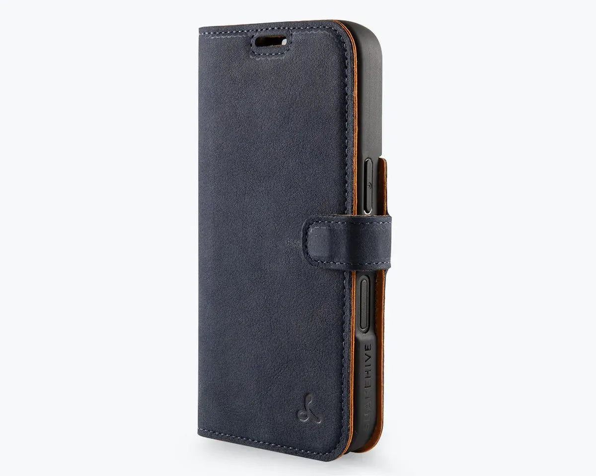 Snakehive Vintage Wallet Apple iPhone 16 - Vintage Leather Wallet Phone Case Vintage Leather Wallet Case for Apple iPhone 16