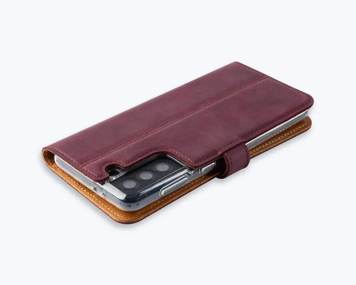 Snakehive UK Vintage Wallet Samsung Galaxy S21 Plus - Vintage Leather Wallet Phone Case Vintage Leather Wallet Case for Samsung Galaxy S21 Plus