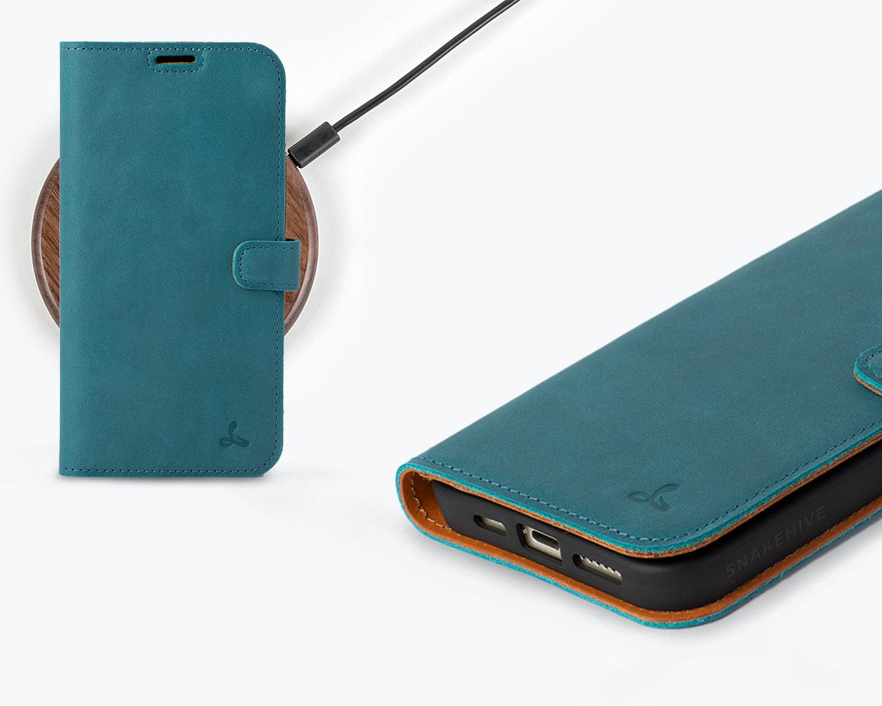 Iphone 15 Plus Leather Wallet Case - Snakehive UK